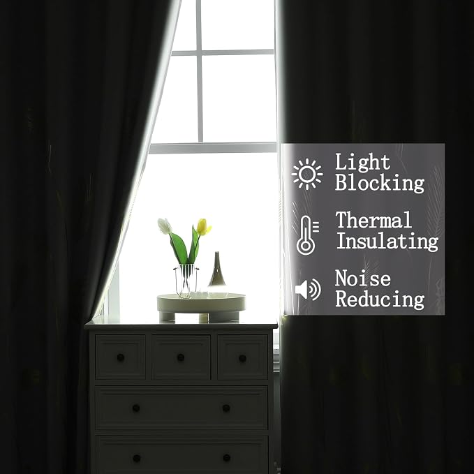 Light Grey Blackout Curtains for Living Room 90 Inches Long, Room Darkening - Image 6
