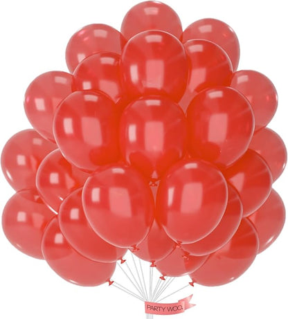 PartyWoo Pearl Red Balloons 50pcs Latex Helium Balloons 12 Inch | Graduation by PartyWoo