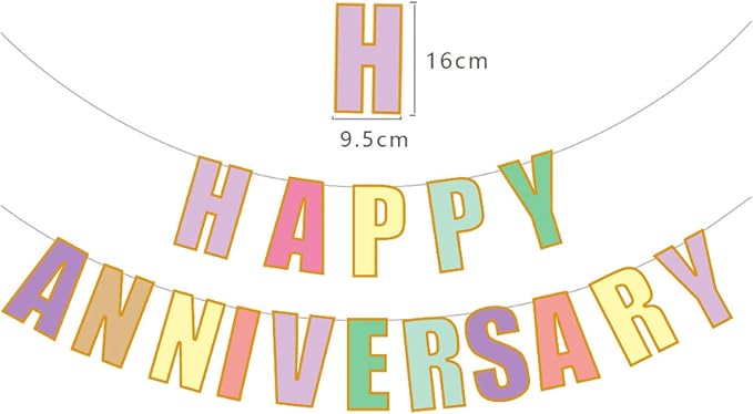 Happy Anniversary Banner, Wedding Anniversary Party Funny Paper Sign Party - Image 2