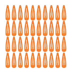 2 Inch Orange Hair Clips Barrettes Metal Snap Clips for Women Durable Water Drop Ideal Hair Accessories for Hairdressing Wedding and Everyday Use 20 pcs