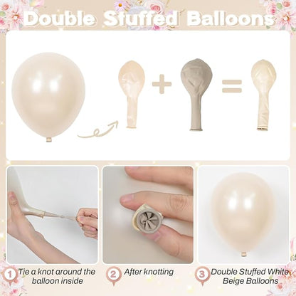 HILAVO Pink and Gold Balloons 12 Inch Pastel Light Baby Pink Double Stuffed - Image 6