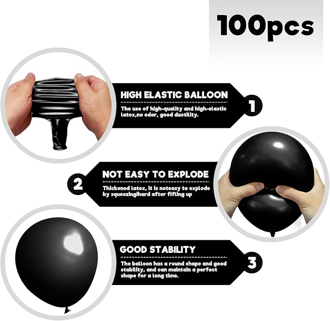 Balloons Birthday Decorations Black Balloons - Image 2