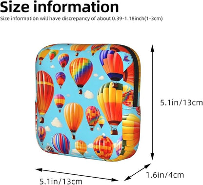 Hot Air Balloons Print Women Period Bag Sanitary Pouch Portable Pad Pouch - Image 3