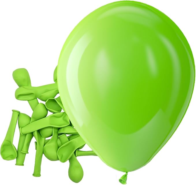 Bezente Lime Green Latex Matte Party Balloons 150 Pack 5 inch Small | Green by Bezente