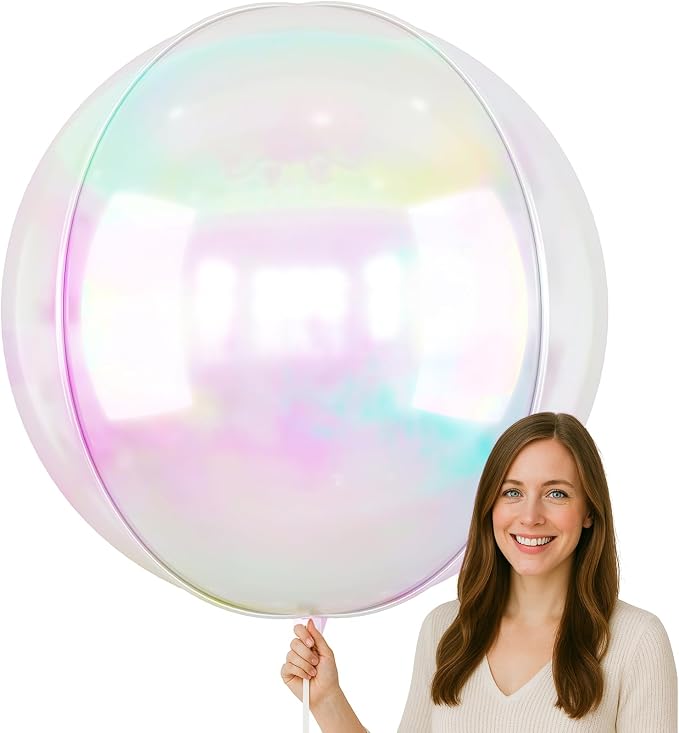 50 Inch Giant Iridescent Round Foil Balloons by vibzox