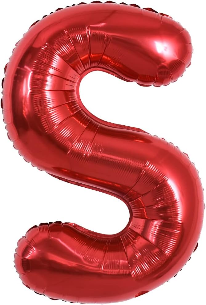 TONIFUL 40 Inch Large Bright Red Letter Balloons A-Z, Giant Jumbo Helium Foil by TONIFUL