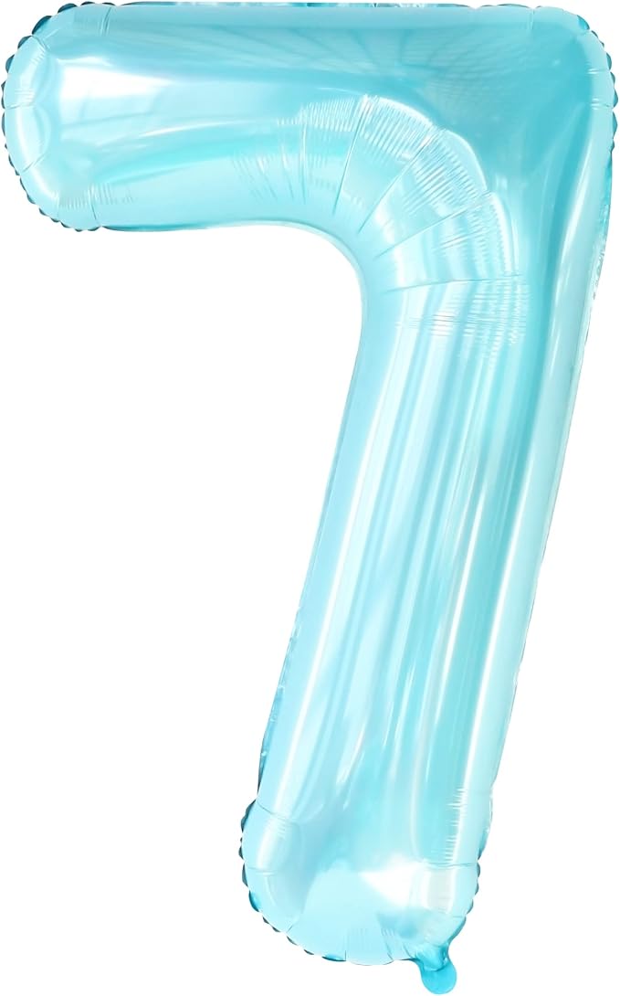 KatchOn Light Blue Number 7 Balloon 40 Inch | 7th Birthday Balloon - Image 9