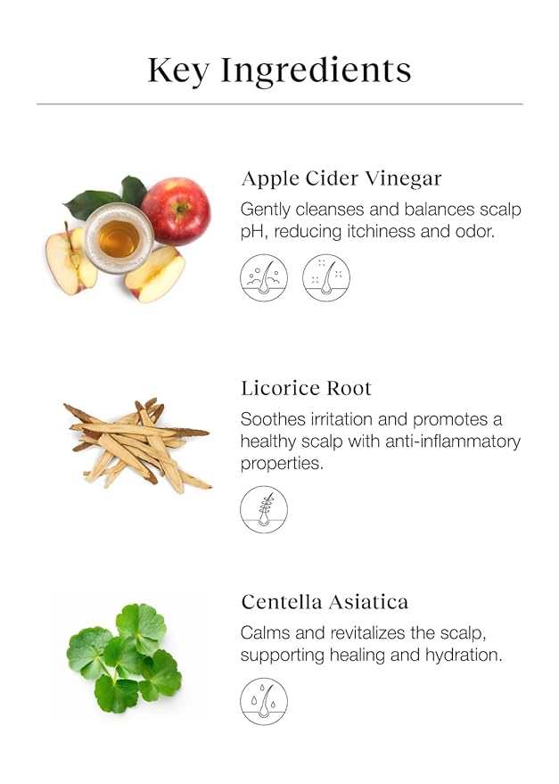 Scalp Cleansing Toner with Apple Cider Vinegar for Braiding Hair, No-Rinse Moisturizing Scalp Exfoliator, 6.76 Fl Oz