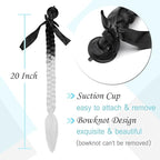 SEGO 1PCS/2PCS Helmet Pigtail Braids with Detachable Suction Cup Bowknot Ponytail Hair Many Colors (Helmet not Included)