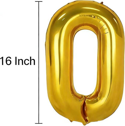 10 Pcs Gold Number 0-9 Balloons 16 Inch Number Mylar Foil Balloons Custom - Image 2