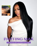 SKINLIKE Real HD Lace Wig 13x6 Full Frontal HD Lace Front Wigs Human Hair Pre Plucked Bleached Knots 180% Density 0.10mm Ultra-thin Invisible Lace Straight Human Hair Wigs For Women 20 Inch