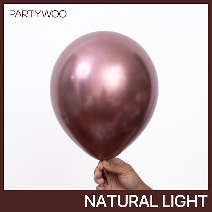 PartyWoo Copper Bronze Balloons 50pcs Metallic Brown Color 12 Inch | Balloons - Image 2
