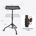 Salon Tray Cart Salon Rolling Tray, Tattoo Tray with Wheels Adjustable Height, Service Storage Tray Trolley for Beauty Clinic Spa