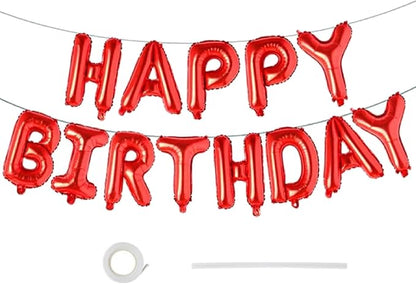 16" Happy Birthday Foil Letter Balloons Banner Set | Alphabet Balloons by EHCBHG