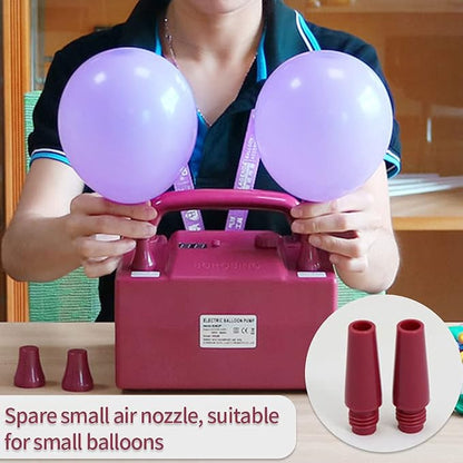 Portable Electric Balloon Blower Pump, Dual Nozzle Balloon Inflator - Image 4