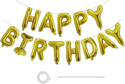 16" Happy Birthday Foil Letter Balloons Banner Set | Alphabet Balloons by EHCBHG