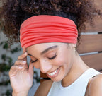 Huachi Wide Headbands for Women Non Slip Thick Womens Headbands Boho Elastic Hair Bands for Women's Hair Stretchy Sweat Headband for Workout Running Working