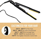 HAI Beauty Concepts Convertible Flat Iron for Women, Professional Ceramic Fast Heating Hair Flat Iron with 5 Temperature Levels - Best Hair Straightener for All Hair Types - Gold