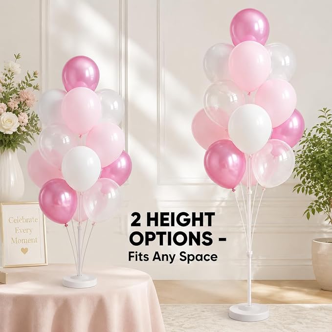 Clear Pink Balloon Column Stand Kit - Image 3