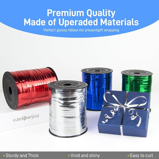 500 Yards Curling Ribbon for Gift Wrapping, 3/16" Balloon String for Christmas - Image 6