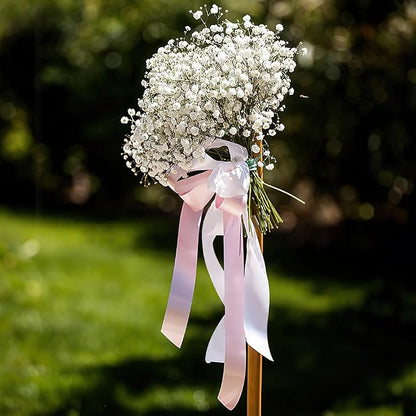 Pink Ribbon for Gift Wrapping 1 in 25 Yards Light Pink Satin Ribbon for Bouquet - Image 6