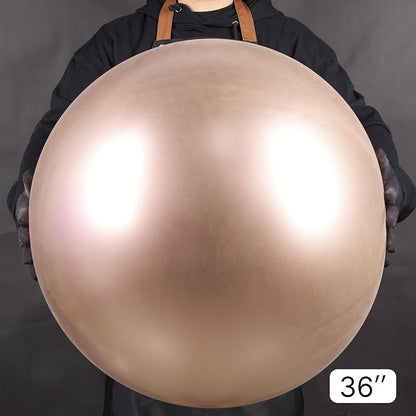 PartyWoo Metallic Rose Gold Balloons 4pcs Chrome Champagne Gold Color | 36 Inch - Image 2