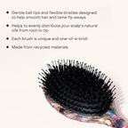 Everist Smooth & Shine Hair Brush – Vegan Boar Bristle Detangling & Smoothing Brush for All Hair Types
