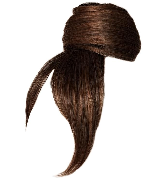 Hairuwear Hairdo Trendy Fringe and Bun Hairpiece With Fashionable Bangs and Side Piece, R10 Chestnut