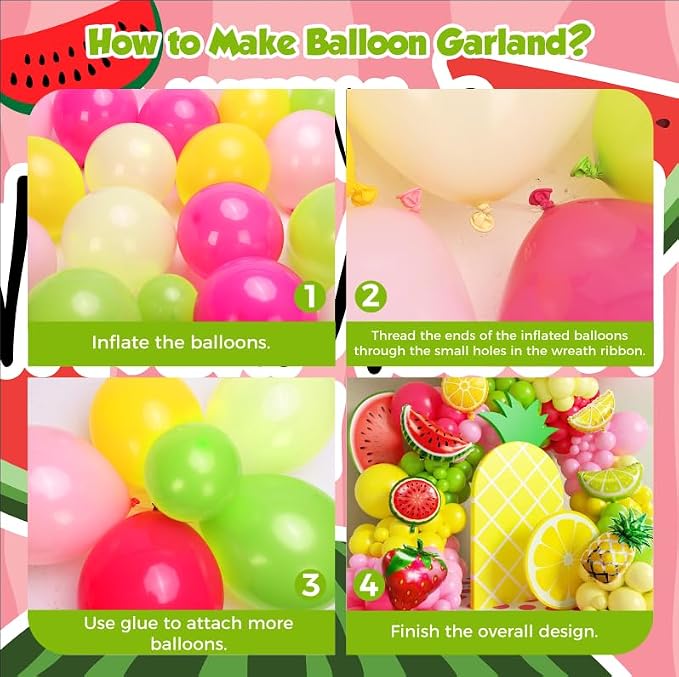 Fruit Balloon Garland Arch Kit 161Pcs - Image 3