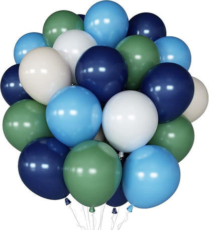 Balloons Green and Blue, Jungle Safari Themed Party, Dinosaur Party Supplies by Togvu