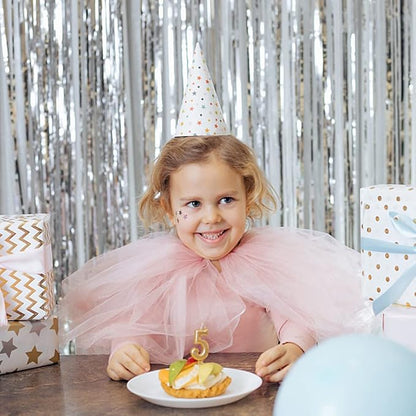 2 Pack Silver Foil Curtain Party Streamers Metallic Tinsel Foil Fringe Photo - Image 2