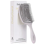 Detangling Brush, Dry and Wet Vented Detangler Hair Brush for Women and Men, Professional Paddle Curved Styling Hairbrush, Beige