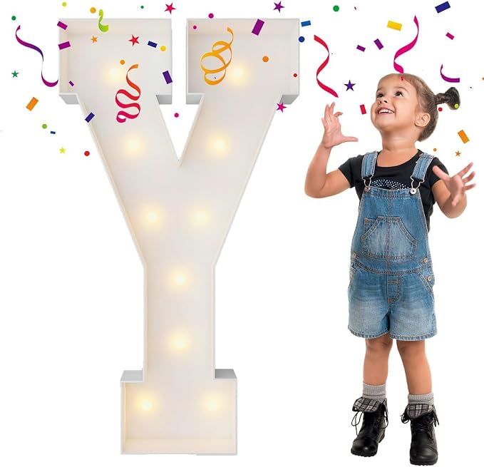 3FT Marquee Light Up Letters, Large Marquee Letters, Mosaic Balloon Frame Big by MerryMosaics