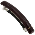 Camila Paris CP3457 French Hair Barrette Clip for Girls Brown, Rubberized Metal Clasp Strong Hold Grip Hair Clips for Women, No Slip Durable and Styling Girls Hair Accessories, Made in France