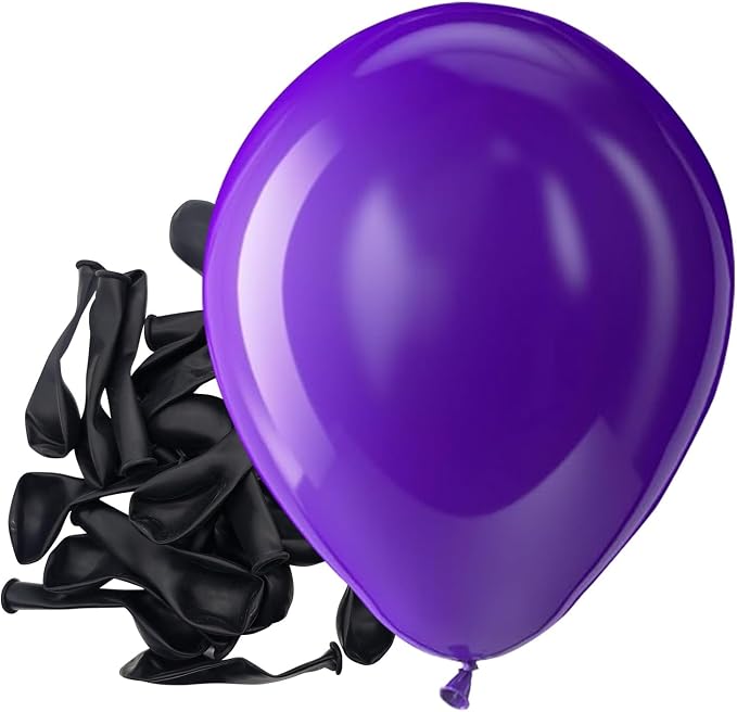 Bezente Dark Purple Latex Matte Party Balloons 150 Pack 5 inch Small | Purple by Bezente