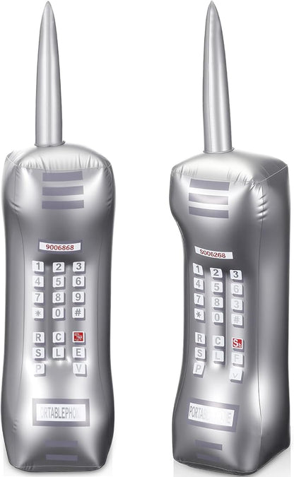 Gejoy 2 Packs Inflatable Mobile Phone Inflatable Retro Mobile Phone 80's 90's by Unknown
