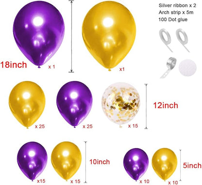 Purple Gold Balloon Garland Arch Kit - Image 3