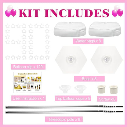 8 Set Heavy-Duty Balloon Column Stand Kit - Image 2