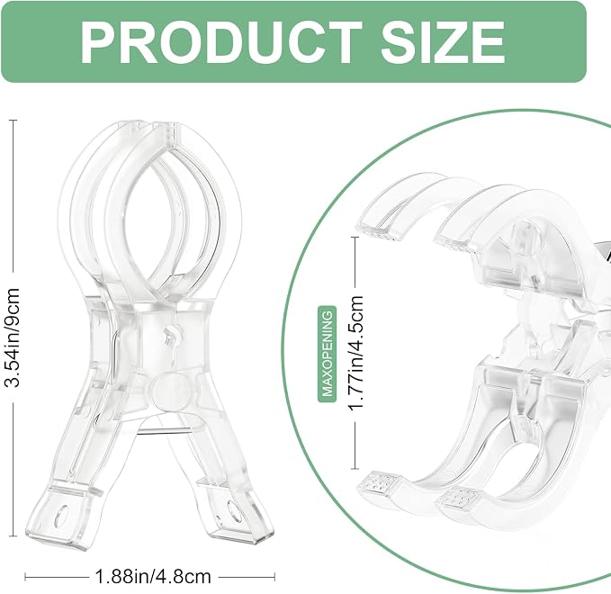 10 PCS Balloon Arch Clips, Plastic Transparent Backdrop Spring Clamps 3.5 Inch - Image 6