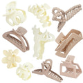 10PCS Non-Slip Hair Clips Jaw Clips for Thick Hair Clamp Flower Non-Slip Hair Accessories with Multi-Styles for Women Girls