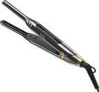 Small Flat Iron 3/10'' Pencil Flat Irons for Short Hair,Pixie Cut & Bangs,Skinny Hair Straightener for Edges with LED Display,Travel Hair Straightener with Dual Voltage,Auto Shut Off（Gray）