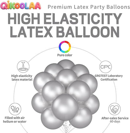 32Pcs Pearl Silver Big Balloons 18 Inch - Image 2