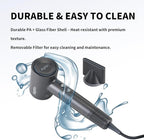 Ionic Hair Dryer 110K RPM 1250W Fast Drying, 200M Negative Ion Care, Dual Overheat Protection, Anti-Static Low Noise, 2 Heat & 2 Speed, Durable PA+Glass Fiber Shell, Lightweight, Magnetic Nozzle