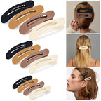 Large Duck Billed Banana Clips, Ahoney 12 Pack Alligator Hair Clips for Thin Thick Hair - 3 Sizes Lay Flat Styling Accessories for Women (Neutral)