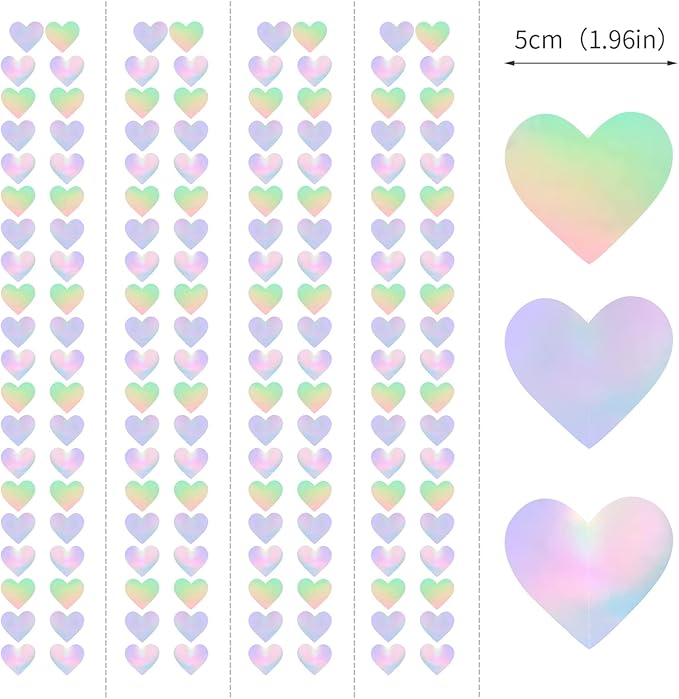 Iridescent Disco-Holographic Heart Garland - 52Ft Wedding Hanging Decoration - Image 3