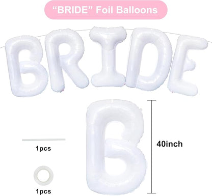 TONIFUL 40 Inch Large White Bride Balloons Giant Jumbo Helium Foil Mylar Bride - Image 2