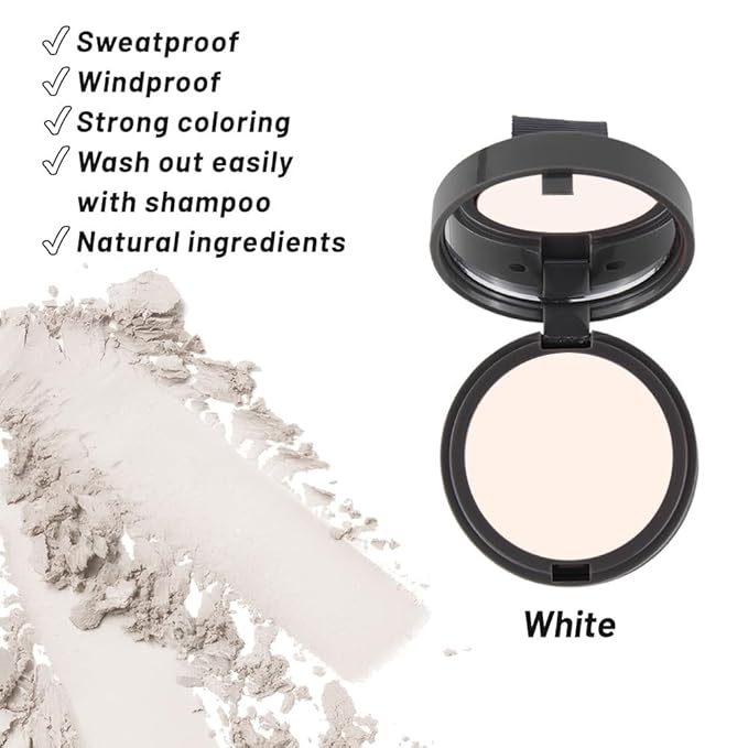 SOVONCARE Hairline Powder - Root Touch Up & Gray Hair Concealer for Men and Women, Instantly Covers Thinning Hair and Bald Spots, Natural-Looking Coverage White 0.35 oz