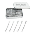 220 Ct 1.38 Inch Mini Silver Gray Cute Bobby Pins with Metal Box, Small Hair Bobby Pins for Buns, YINGFENG Premium Gray Hair Pins for Kids, Girls and Women, Great for All Hair Types