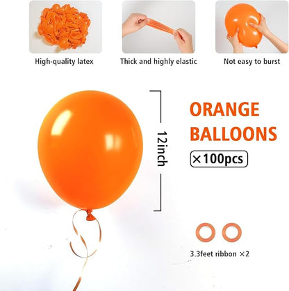 100pcs 12inch Orange Balloons - Image 2