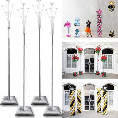Decojoy 4 Set Balloon Stand Kit, 9 Feet Adjustable Balloon Arch by Decojoy